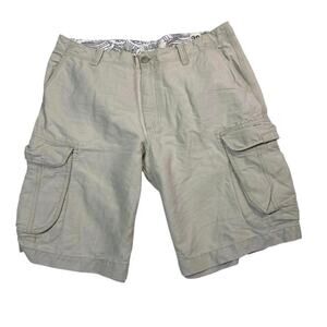 Vintage Y2K Old Navy Cargo Shorts Men's 36 Tan Zip Pockets 2007